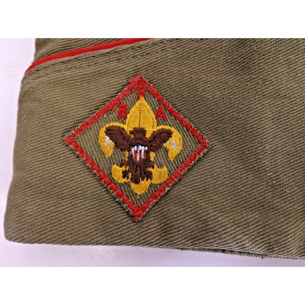 Vintage BSA Boy Scouts of America Official Garrison Olive Green Size Medium